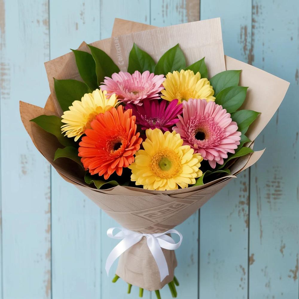 Букет цветов из: Герберы в Небуге