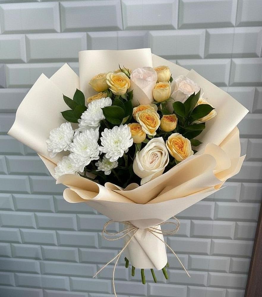 Букет цветов из: Розы и Хризантемы в Небуге
