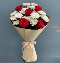 Букет цветов из:  Розы и Хризантемы в Небуге