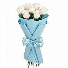 Букет 7 белых роз Проуд в Небуге