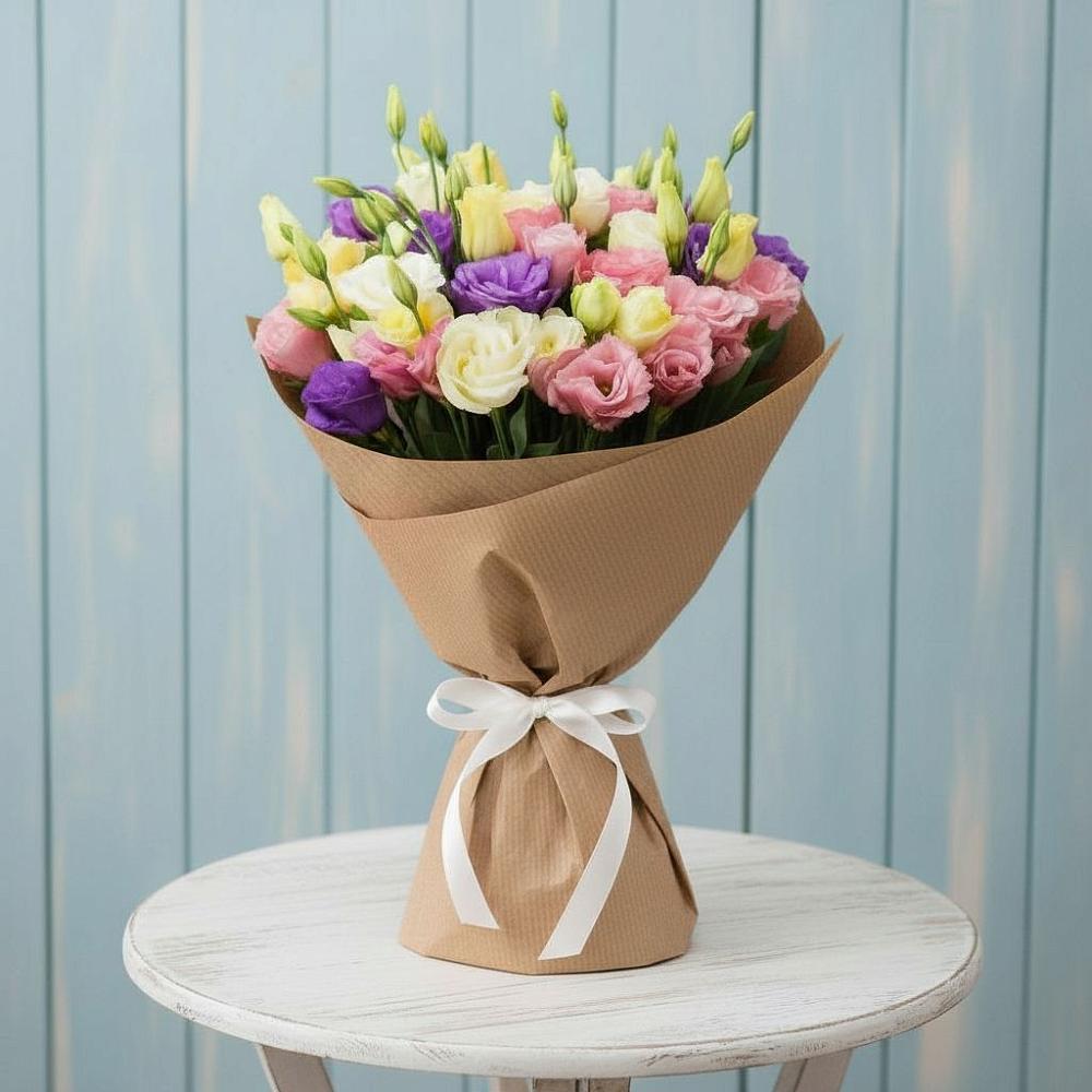 Букет цветов из: Лизиантусы в Небуге