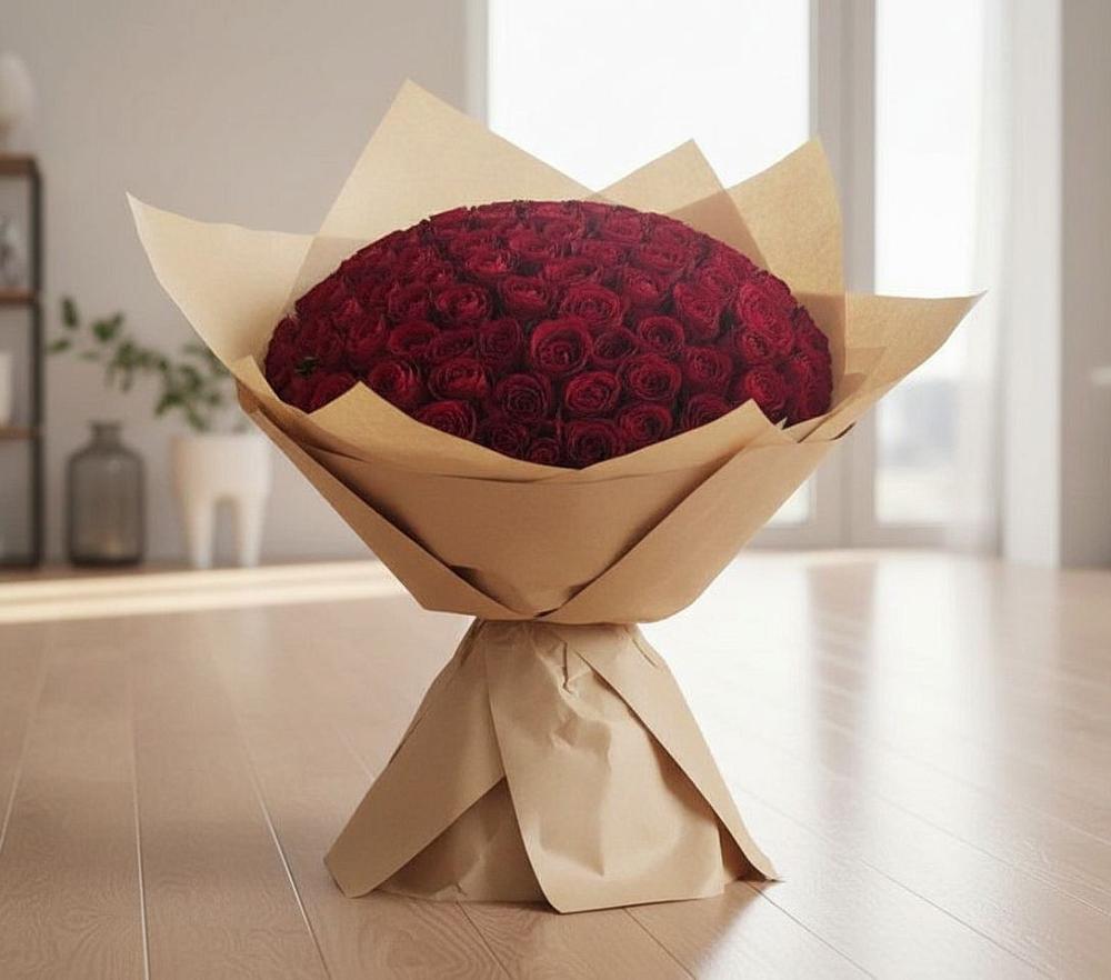 Букет 101 Красная роза в Небуге