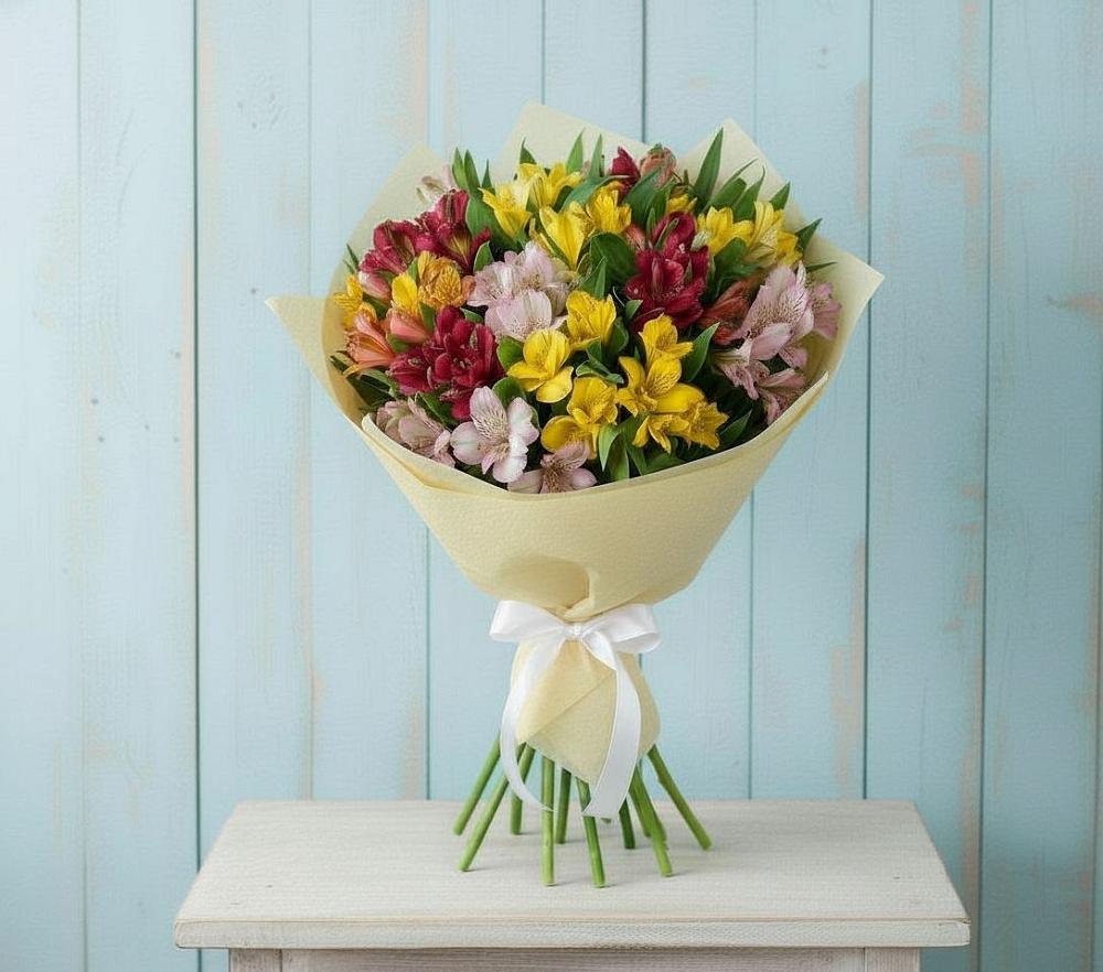 Букет цветов из: Альстромерии в Небуге