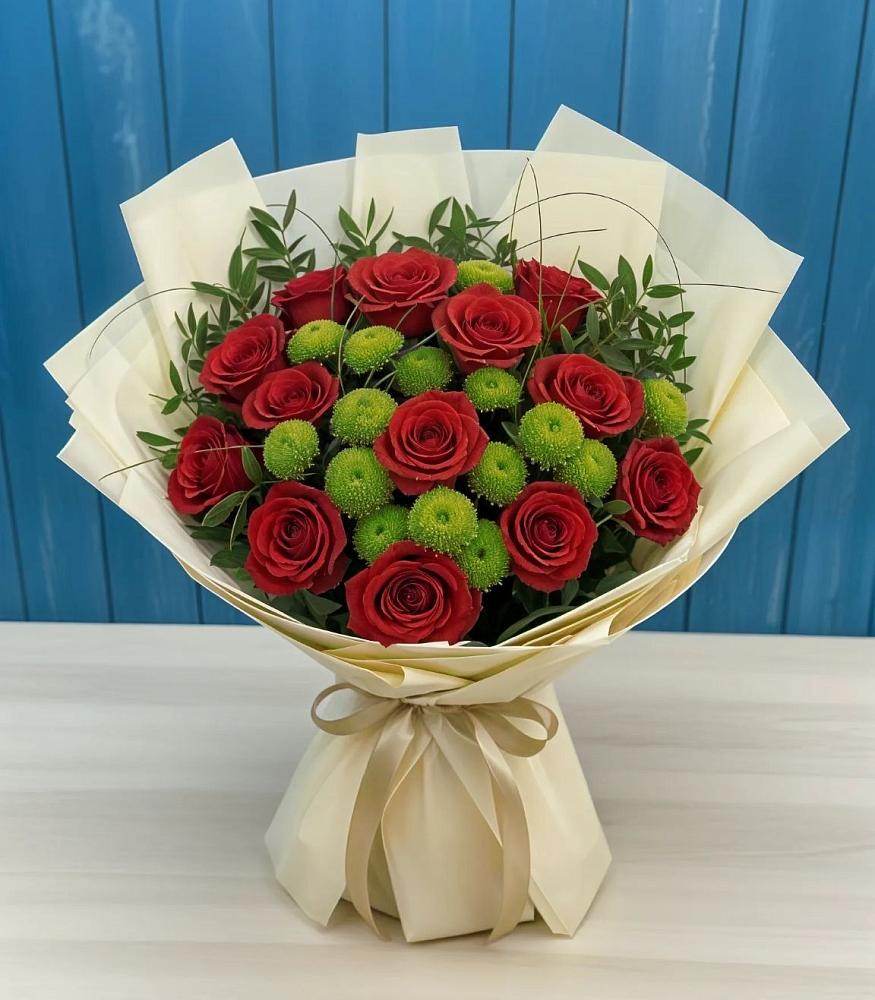 Букет цветов из: Розы и Хризантемы в Небуге