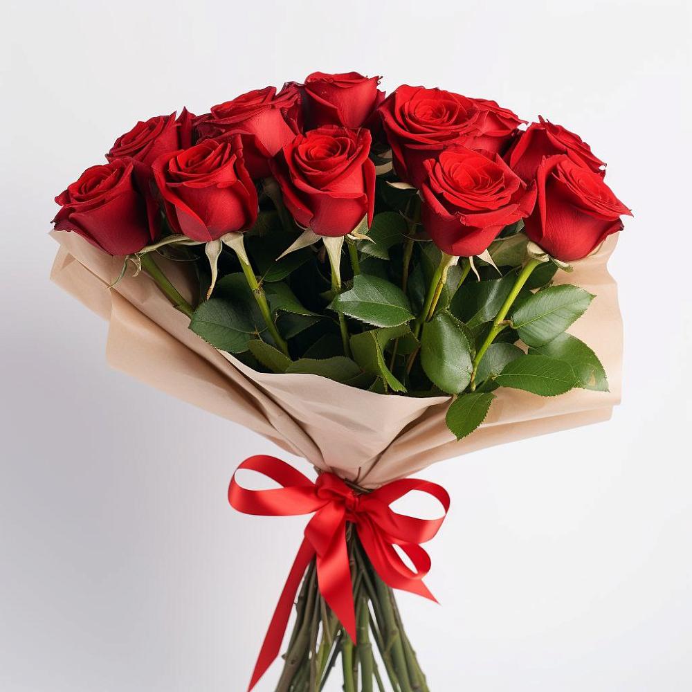 Букет 11 Красных роз Эдлесс Лав в Небуге