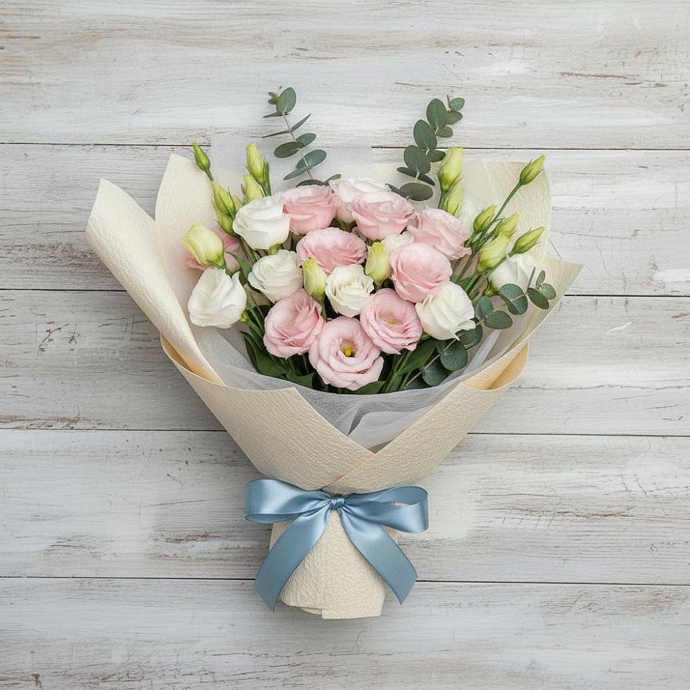 Букет цветов из: Лизиантусы в Небуге